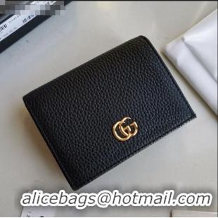 Grade Quality Gucci Leather Card Case Wallet 456126 Black 2020