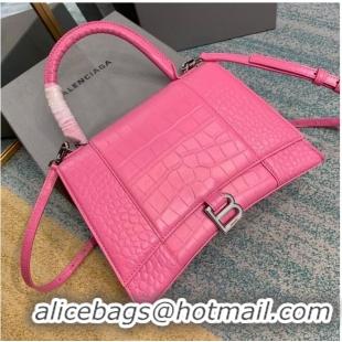Famous Brand Balenciaga HOURGLASS MEDIUM TOP HANDLE BAG B108892E pink
