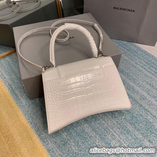 Well Crafted Balenciaga HOURGLASS MEDIUM TOP HANDLE BAG B108892E white