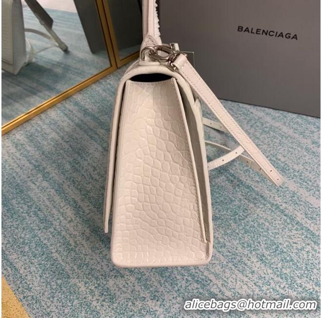 Well Crafted Balenciaga HOURGLASS MEDIUM TOP HANDLE BAG B108892E white