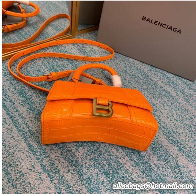 Good Product Balenciaga Hourglass XS Top Handle Bag 28331S orange