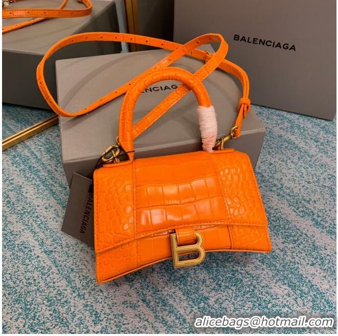 Good Product Balenciaga Hourglass XS Top Handle Bag 28331S orange