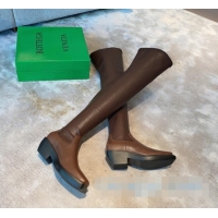 Best Price Bottega Veneta BV Lean Heel Over Knee High Boots 091011 Brown