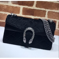 Pretty Style Gucci Dionysus GG Velvet Small Shoulder Bag 499623 Black 2020