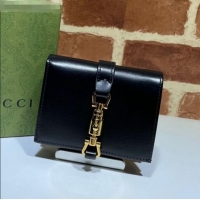 Good Product Gucci Jackie 1961 Leather Card Case Wallet 645536 Black 2021