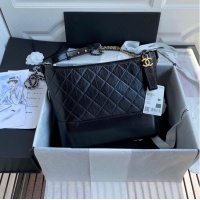 Luxury Cheap Chanel Original Leather Gabrielle Hobo Bag A93824 Black