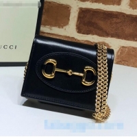 Free Shipping Gucci Leather Card Case Wallet With Chain WOC 623180 Black 2020