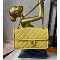 Good Quality Chanel flap bag Grained Calfskin AS2358 Yellow