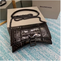 Discount Balenciaga HOURGLASS CHAIN BAG B164497 black