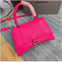 Reasonable Price Balenciaga HOURGLASS SMALL TOP HANDLE BAG B108895 neon pink