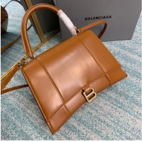 Best Design Balenciaga HOURGLASS MEDIUM TOP HANDLE BAG B108892 brown