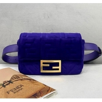 Generous Classic Fendi Baguette Velvet Belt Bag FD0403 Purple 2021
