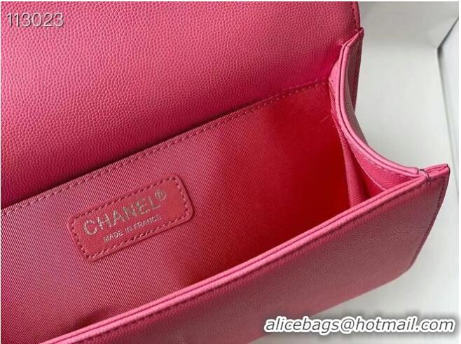Top Quality Chanel Boy Flap Original Caviar Leather Shoulder Bag A67086 Rose