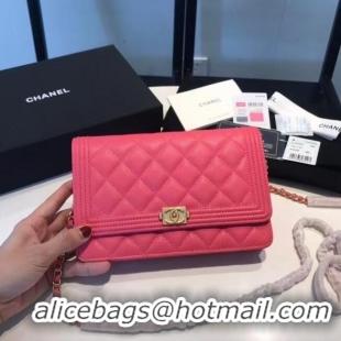 Best Grade BOY CHANEL Original Wallet on Chain A80287 Rose