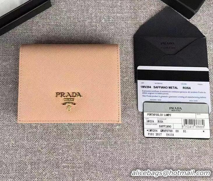 Top Grade Prada Saffiano Leather Wallet 2MH523 Pink