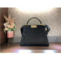 New Style FENDI PEEKABOO ICONIC ESSENTIALLY leather bag F1516 Black