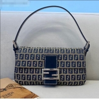 Buy Discount Fendi Vintage Baguette FF Shoulder Bag F0185 Blue 2021