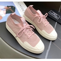 Top Quality Chanel Knit Sock Sneakers 033038 Pink 2021