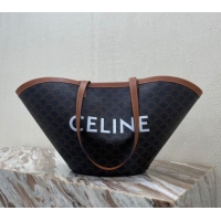 Shop Grade Celine MEDIUM COUFFIN BAG IN TRIOMPHE CANVAS CELINE PRINT 196262 black