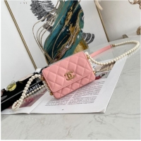 Good Product Chanel flap coin purse with chain 81085 Pink