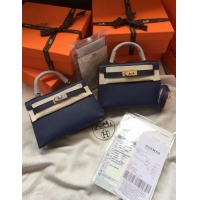 Buy Classic Hermes Kelly 19cm Shoulder Bags Epsom Leather KL19 Royal Blue