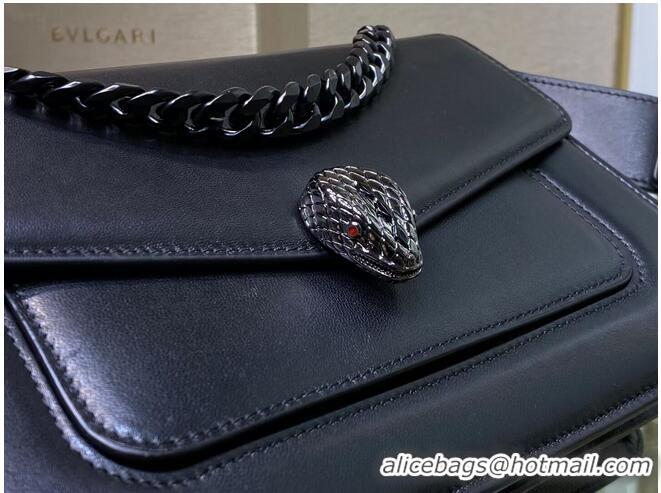 New Fashion Bvlgari Serpenti Forever leather small crossbody bag B210762 Black