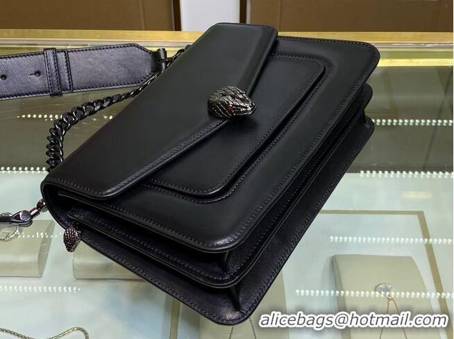 New Fashion Bvlgari Serpenti Forever leather small crossbody bag B210762 Black
