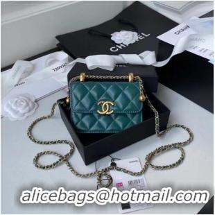 Top Quality CHANEL mini wallet on chain AP2290 green