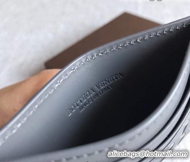 Famous Brand Bottega Veneta Woven Credit Card Case/Holder BV2151 Grey 2021