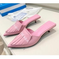 Popular Balenciaga Tassel Heel Mules 3cm 031128 Pink 2021