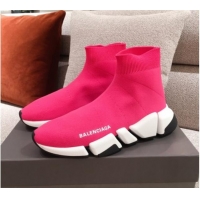 Top Quality Balenciaga Speed Knit Sock Boot Sneaker 051009 Pink 2021