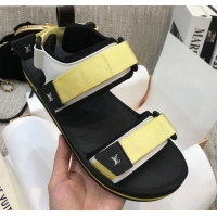 Top Quality Louis Vuitton Arcade Flat Strap Sandal 031114 Yellow 
