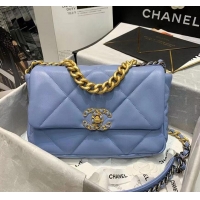 Best Price Chanel 19 Flap Bag AS1160 Light Blue