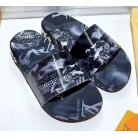 Unique Style Louis Vuitton Jumbo Flatform Slide Sandals 042895