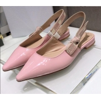 Best Price Dior J'Adior Slingback Ballerinas Flats in Pink Patent Calfskin 042737
