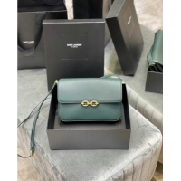 Pretty Style YSL LE MAILLON SATCHEL IN SMOOTH LEATHER 6497952 blackish green