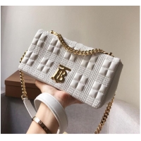 Modern Classic BurBerry Leather Shoulder Bag 7462 White