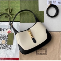 Popular Style Gucci Vintage Jackie 1961 Original Leather Hobo Bag 636706 White & Black