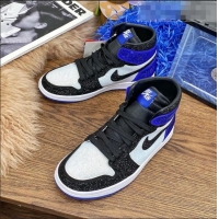 Low Cost Nike Air Jordan Crystal Allover High-top Sneakers CD2164 White/Blue 2020(For Women and Men)