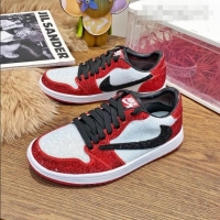 Grade Quality Nike Air Jordan Crystal Allover Low-top Sneakers CD0750 White/Red/Black 2021