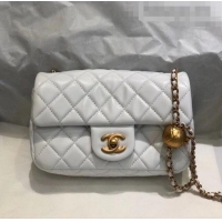 Best Design Chanel Lambskin & Gold-Tone Metal Flap Bag AS1787 White 2020