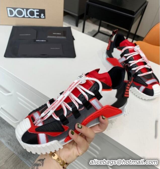 Top Quality Dolce & Gabbana NS1 Sneakers in Mixed Materials Black/Red 061617