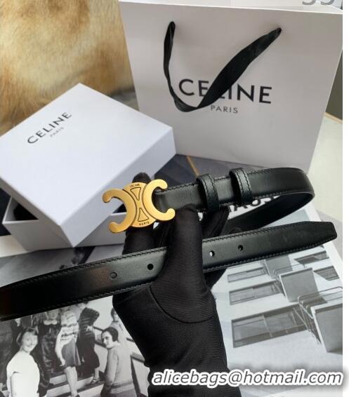 Buy Cheap Celine Triomphe Leather Belt 25mm with Logo Buckle C63061 Black 2021