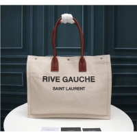 Top Quality Yves Saint Laurent Rive Gauche Tote Shopping Bag 59929 Beige