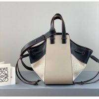 Women Classic Loewe Hammock Small Bag Original Leather A6887 Cream&White&Black