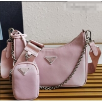 Low Cost Prada Re-Edition 2005 Nylon Shoulder Bag 1BH204 Pink 2021
