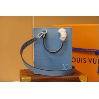 Super Quality Louis Vuitton EPI Leather PETIT SAC PLAT M80168 Blue