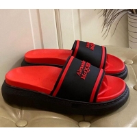 New Style Alexander Mcqueen Flat Slide Sandals 071205 Red