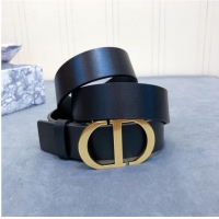 Buy Discount Dior Calf Leather Belt 30MM 2658 Black