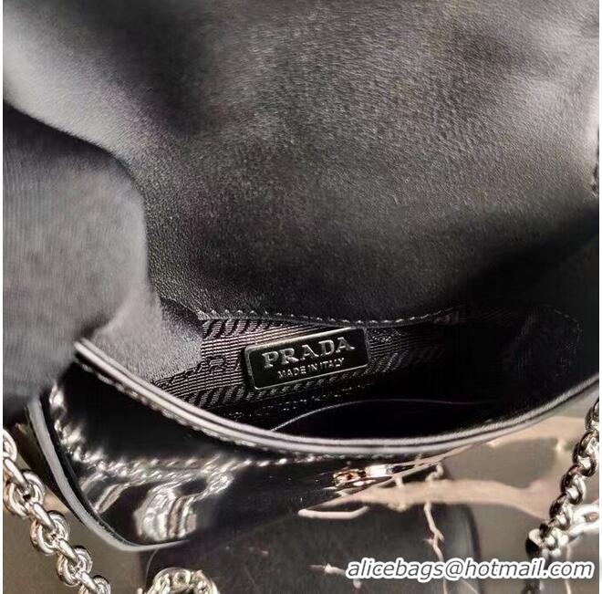 Good Looking Prada Brushed leather mini-bag 1BH185 black
